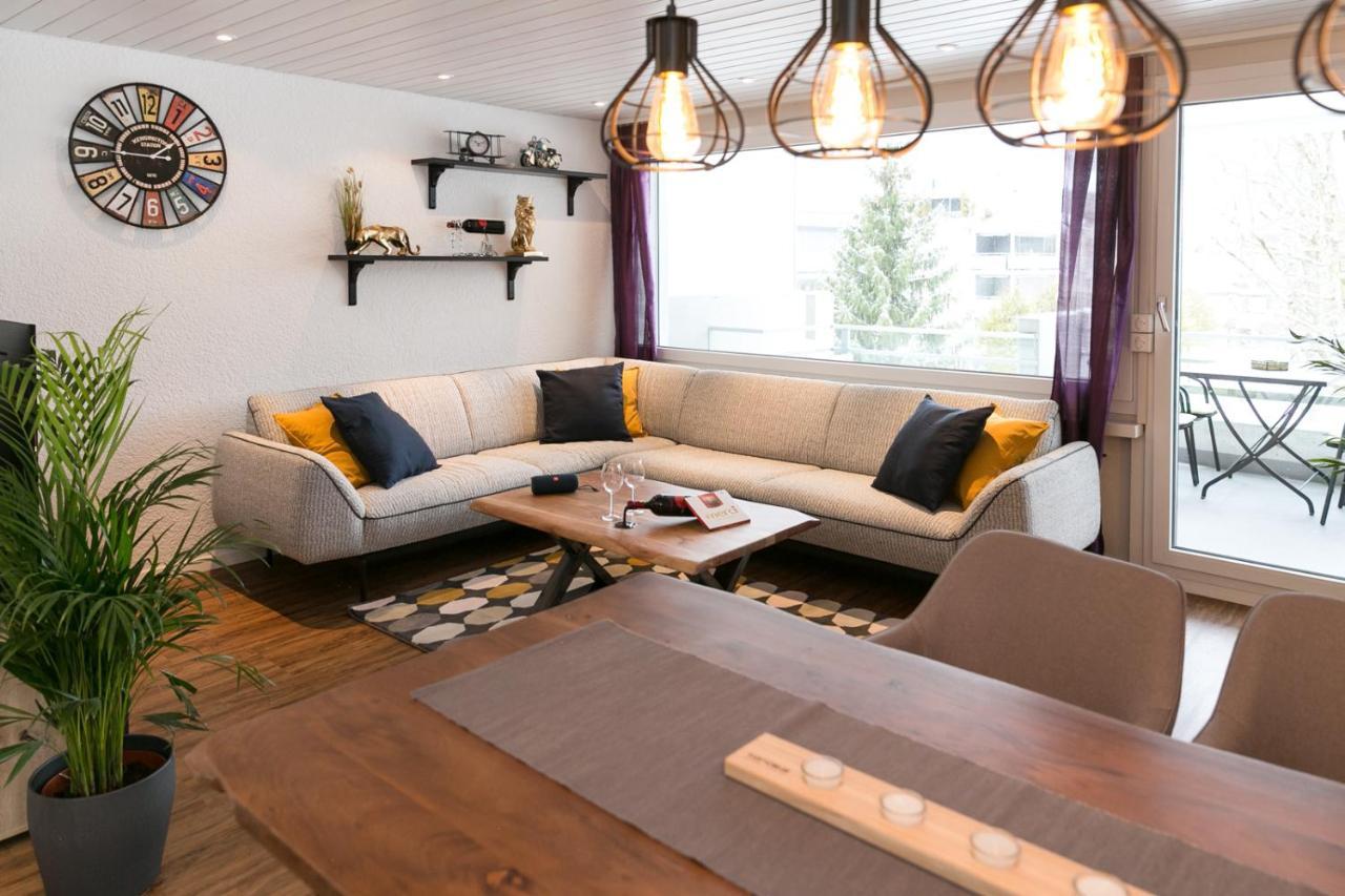 Spirit Apartments - Balkon - Bergsicht - Parkplatz 엥겔베르그 외부 사진
